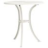 Patio Table White 24.4"x24.4"x25.6" Cast Aluminum
