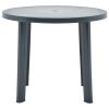 Patio Table Green 35" Plastic