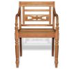 Batavia Chairs 2 pcs Solid Teak Wood