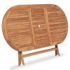 Folding Garden Table 63"x31.5"x29.5" Solid Teak Wood