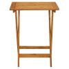 Folding Patio Table 23.6"x23.6"x29.5" Solid Acacia Wood