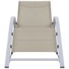 Sunlounger Textilene and Aluminum Cream