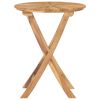 Folding Patio Table Ã˜ 23.6" Solid Teak Wood