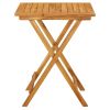 Folding Patio Table 23.6"x23.6"x29.5" Solid Acacia Wood