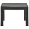 Patio Table Anthracite 22.8"x22.8"x16.1" PP Rattan