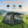 2-3 Person Camping Tent Outdoor Foldable Waterproof Tent with 2 Mosquito Nets Windows Carrying Bag for Hiking Climbing Adventure Fishing