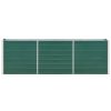 Garden Raised Bed Galvanized Steel 94.5"x15.7"x30.3" Green