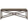 Patio Bench 47.2" Poly Rattan Brown