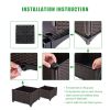 2PCS Rectangle Raised Elevated Garden Flower Bed Plant Box Vegetable Planter Herb