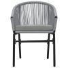 Patio Chairs 2 pcs Anthracite PE Rattan