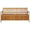 Patio Storage Bench 66.9" Solid Acacia Wood