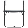 Hanging Balcony Table Black 23.6"x25.2"x32.9" Plastic Rattan Look