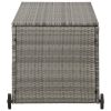 Garden Storage Box Light Gray 51.2"x25.6"x45.3" Poly Rattan