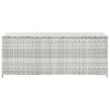 Garden Storage Box Light Gray 59.1"x19.7"x23.6" Poly Rattan