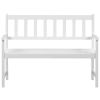 Garden Bench 47.2' Solid Acacia Wood White