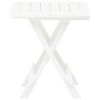 Folding Patio Table White 17.7"x16.9"x19.7" Plastic