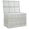 Patio Storage Box Light Gray 59.1"x39.4"x39.4" Poly Rattan