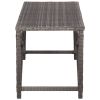 Patio Bench 47.2" Poly Rattan Gray