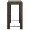 Patio Bar Table Brown 39.4"x23.8"x43.5" Poly Rattan