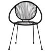 Patio Chairs 2 pcs PVC Rattan Black