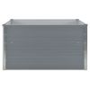 Raised Garden Bed 39.4"x39.4"x17.7" Galvanized Steel Gray