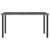 Patio Dining Table Gray 55.1"x27.6"x28.7" Poly Rattan