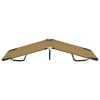 Folding Sun Lounger Taupe Steel