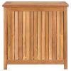 Patio Storage Box 23.6"x19.7"x22.8" Solid Teak Wood