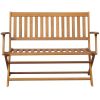 Folding Garden Bench 47.2' Solid Acacia Wood