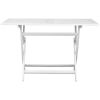 Garden Table White 47.2"x27.5"x29.5" Solid Acacia Wood