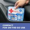 Johnson & Johnson Travel Ready Portable Emergency First Aid Kit, 80-Piece All-Purpose Medical Kit for Home, Car, or Travel