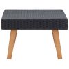 Patio Coffee Table Poly Rattan Black