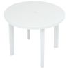 Patio Table White 35" Plastic