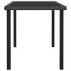 Patio Dining Table Black 55.1"x27.6"x28.7" Poly Rattan