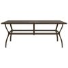Patio Table Brown 74.8"x31.5"x28.3" Steel