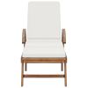 Sun Loungers with Cushions 2 pcs Solid Teak Wood Cream