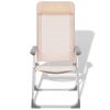 Camping Chairs 2 pcs Cream Aluminum 22"x23.6"x44.1"