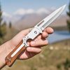 SurvivalReady Stainless Steel Tactical Knife with Ergonomic Grip