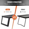 Folding bonfire barbecue grill, heavy-duty steel mesh grille, 18-inch portable camping grille above the fire pit