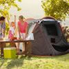 3-4 Person Pop Up Tent Automatic Setup Camping Tent Waterproof Instant Setup Tent with 4 Tent Poles 2 Mosquito Net Windows Carrying Bag for Hiking Cli