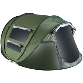 5-8 Person Pop Up Tent Automatic Setup Camping Tent Waterproof Instant Setup Tent with 4 Mosquito Net Windows Carrying Bag for Hiking Climbing Adventu (Option: HG_Tent(Green_5_8Person)_GPCT3866)