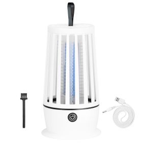 Rechargeable Mosquito Killer Lamp Bug Zapper with Night Light Strap Mosquito Catcher with Max 1615Square Feet Range UV Light for Indoor Outdoor (Option: BugZapperWhite)
