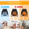 1500W Portable Electric Space Heater Personal Fan w/ Overheat Protection Adjustable Temperature Ceramic Heater for Bedroom Office Desk
