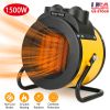 1500W Portable Electric Space Heater Personal Fan w/ Overheat Protection Adjustable Temperature Ceramic Heater for Bedroom Office Desk