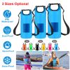 Floating Waterproof Dry Bag Floating Dry Sacks with Observable Window 20L Roll Top Lightweight Dry Storage Bag for Kayaking Rafting Boating Swimming C
