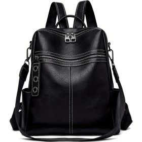 Purse For Women Fashion Faux Leather Convertible Shoulder Handbag Travel Bag Satchel Rucksack Ladies Bag (Option: Style10)