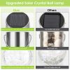 4Pack Solar Decorative Waterproof Garden Lanterns Outdoor Crystal Hanging Ball Lights Crackle Glass Ball Lights for Tree Patio Holiday Party
