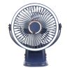 Portable Quiet Clip On Fan With 5 Speeds 3 Brightness 720° Fully Adjustable Angle Type-C Rechargeable Clip Desk Wall Mounted Fan For Camping Office Ho