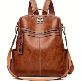 Purse For Women Fashion Faux Leather Convertible Shoulder Handbag Travel Bag Satchel Rucksack Ladies Bag (Option: Style1)