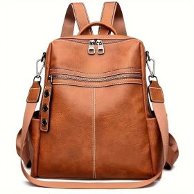 Purse For Women Fashion Faux Leather Convertible Shoulder Handbag Travel Bag Satchel Rucksack Ladies Bag (Option: Style12)